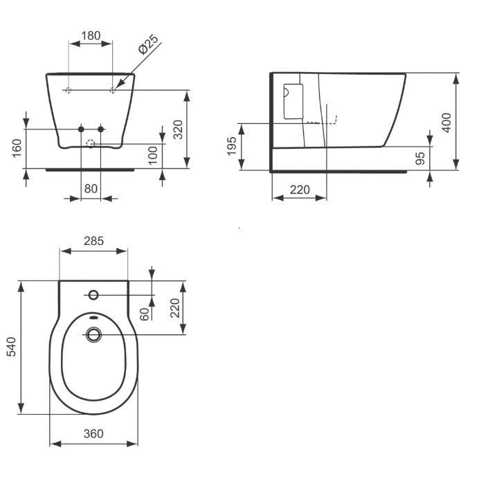 BIDEU CONNECT SUSPENDAT 54X36